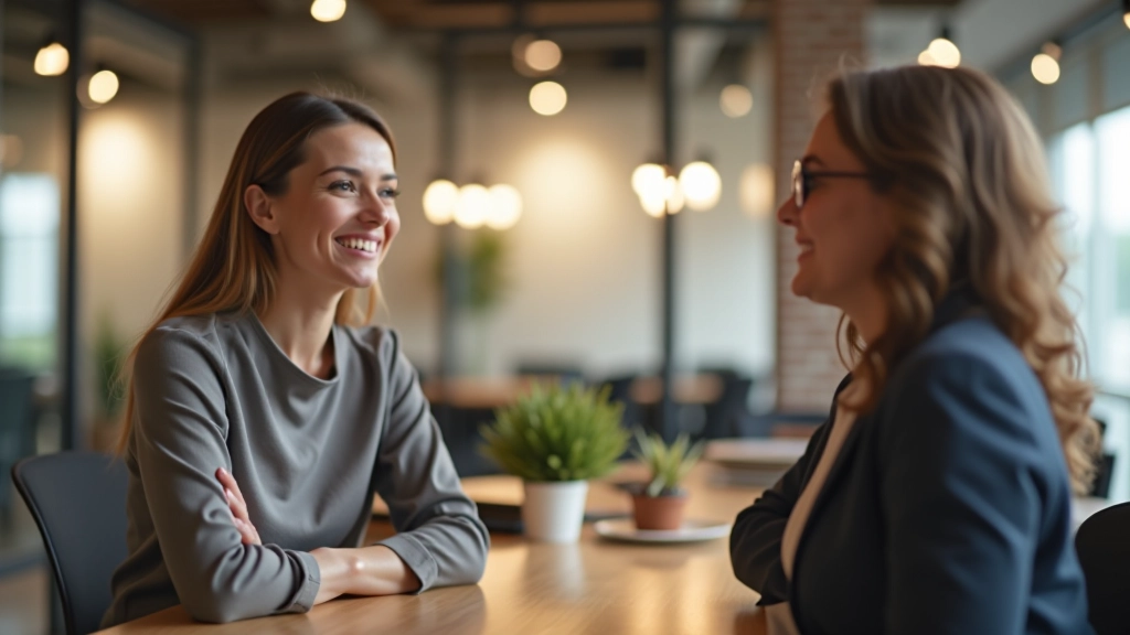 Een groep mensen die elkaar ondersteunen in een warme, professionele omgeving