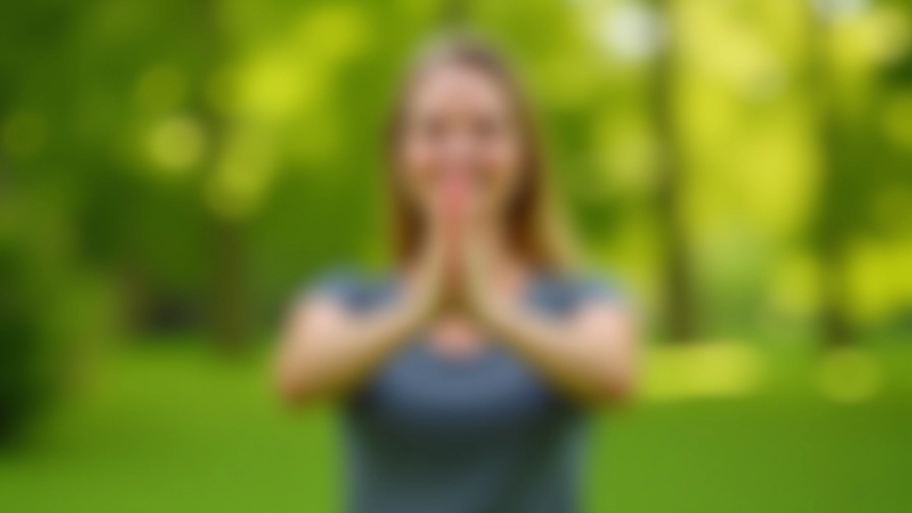 Persoon doet yoga-oefening buiten, beweging en mindfulness, parkachtergrond, zonlicht